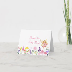 Fairy Garden Blommigt Birthday Tack Kort