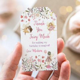 Fairy Garden Boho Wildblomdag Presentetikett