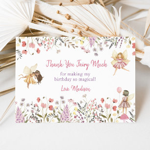 Fairy Garden Boho Wildblomdag Tack Kort