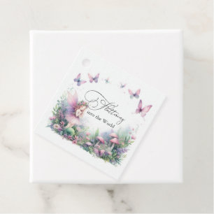Fairy Garden & Butterfly Flutter Kärlek Baby Showe Gåvor Etiketter