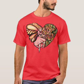 Fairy Garden Heart Flower Älvors Hjärter T Shirt
