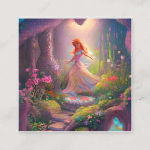 Fairy Garden Magic Fyrkantigt Visitkort