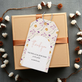 Fairy Garden Pastel Boho Floral Watercolor Presentetikett