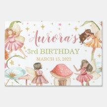 Fairy Garden Princess Magic Birthday Banner