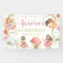 Fairy Garden Princess Magic Birthday Banner