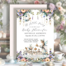 Fairy Garden Tea Party Blommigt Girl Baby Shower
