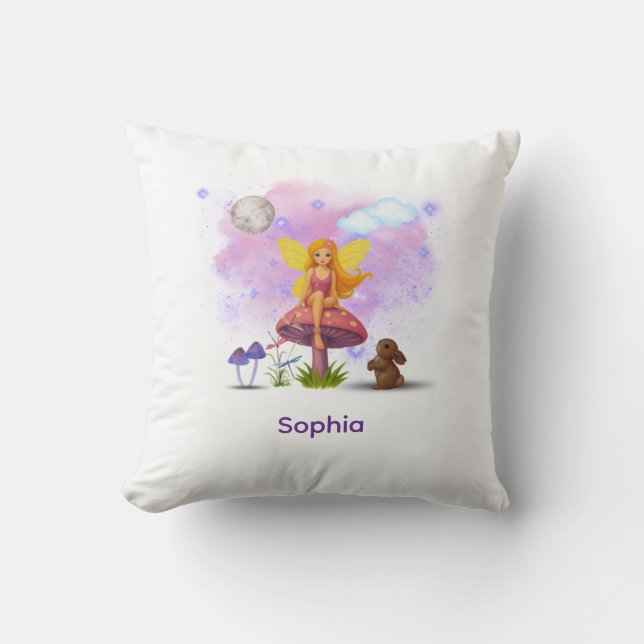 Fairy Garden Throw Pillow Birthday Gift Kudde (Framsida)