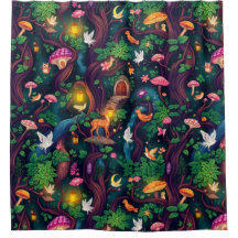 Fairy Garden Wonderland Shower Curtain