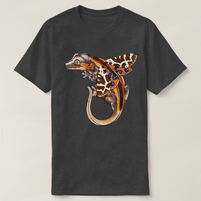 Fairy Gargoyle Gecko med Garden Moth Vingar T Shirt (Design framsida)