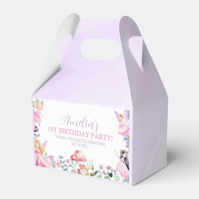Fairy Girl Birthday Favor Box Presentaskar (Framsidan Sidan)