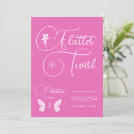 Fairy Girl Birthday - minimalistisk enkel modern Inbjudningar