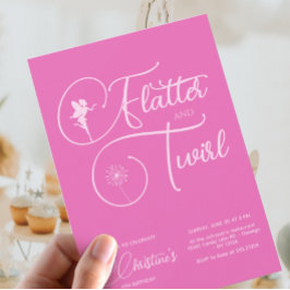 Fairy Girl Birthday - minimalistisk enkel modern Inbjudningar