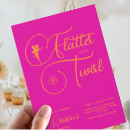 Fairy Girl Birthday - minimalistisk enkel modern Inbjudningar