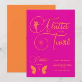 Fairy Girl Birthday - minimalistisk enkel modern Inbjudningar