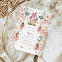 Fairy Girl Birthday Whimsical Enchancal Blommigt