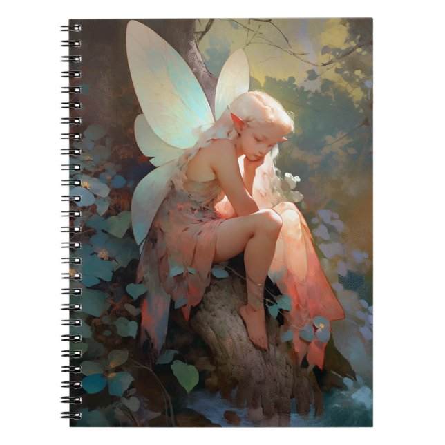 Fairy Girl Fantasy Art Anteckningsbok (Framsidan)