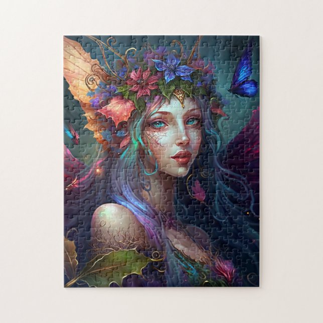 Fairy Girl Fantasy Art Jigszle Puzzle Pussel (Vertikal)