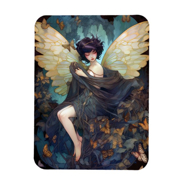 Fairy Girl Fantasy Art Magnet (Vertikal)