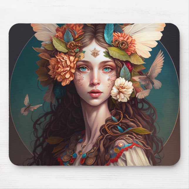 Fairy Girl Fantasy Art Mouse Pad Musmatta (Framsidan)