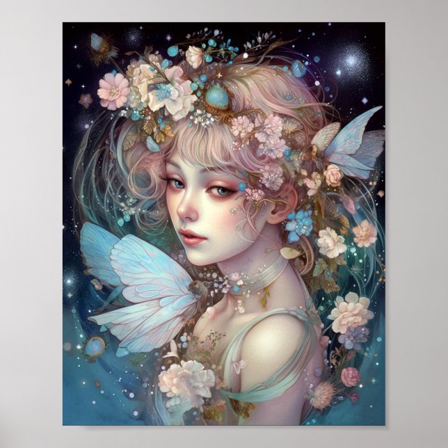 Fairy Girl Fantasy Art Poster (Framsidan)