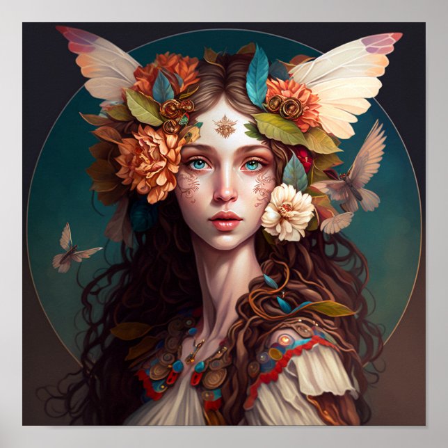 Fairy Girl Fantasy Art Poster (Framsidan)