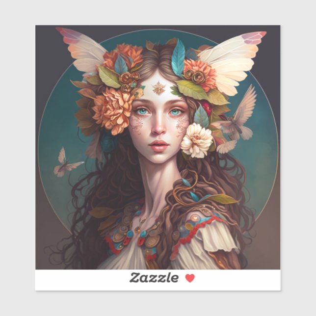 Fairy Girl Fantasy Art Sticker Klistermärken (Ark)