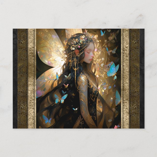 Fairy Girl Fantasy Art Vykort (Framsida)