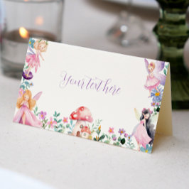 Fairy Girl Födelsedagsfest Place Card Placeringskort