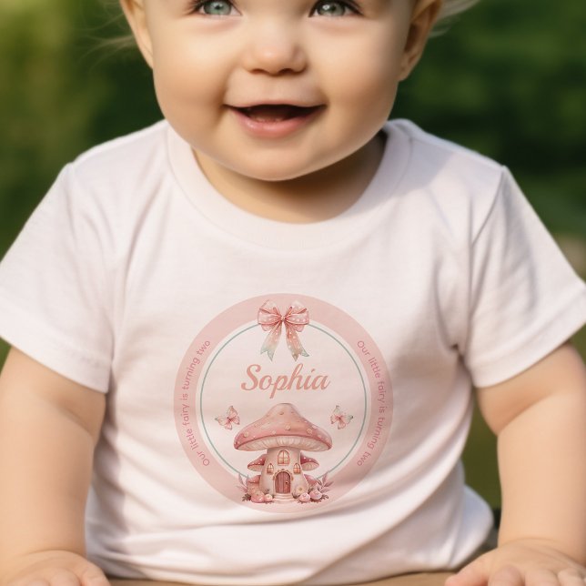 Fairy Girl Mushroom House Birthday T Shirt (Skapare uppladdad)