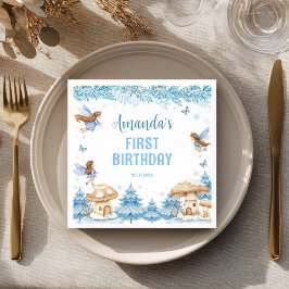 Fairy Girl Winter Garden Birthday Napkins Pappersservett