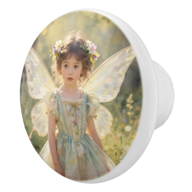 Fairy Girl with Butterfly| Fairytale Knopp (Höger)
