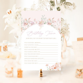 Fairy Girls Rosa Birthday Trivia Game