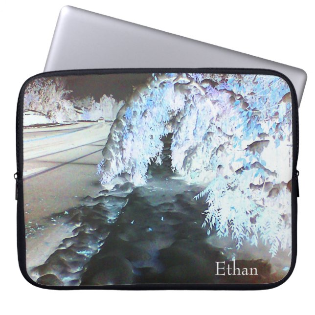 Fairy Glow Teal Laptop Sleeve (Framsidan)