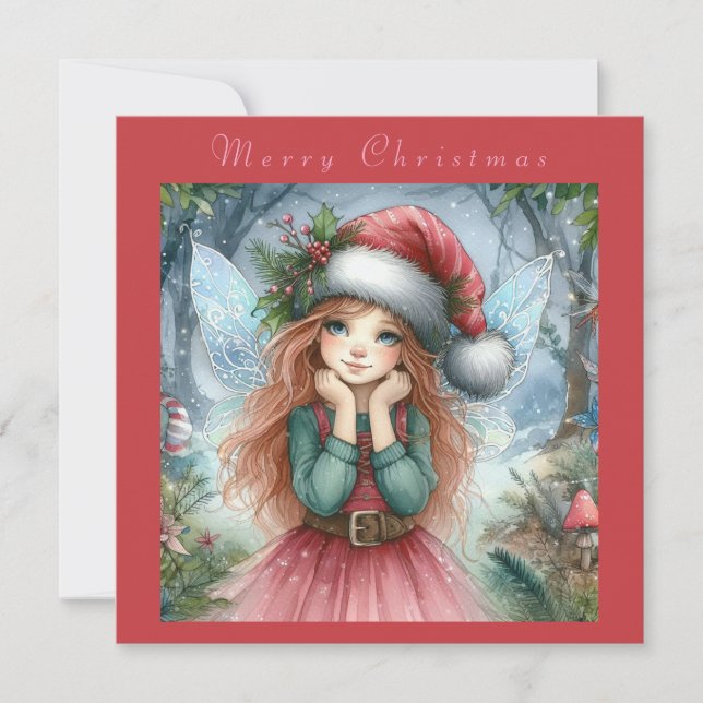 Fairy God jul Inbjudningar (Framsida)