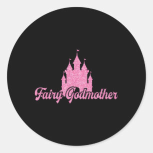 Fairy Godmor för Godmothers eller Godföräldrar Runt Klistermärke