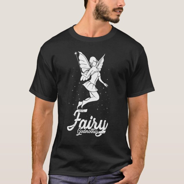 Fairy Godmor Godmamma 2nd Mamma Godparent T Shirt (Framsida)