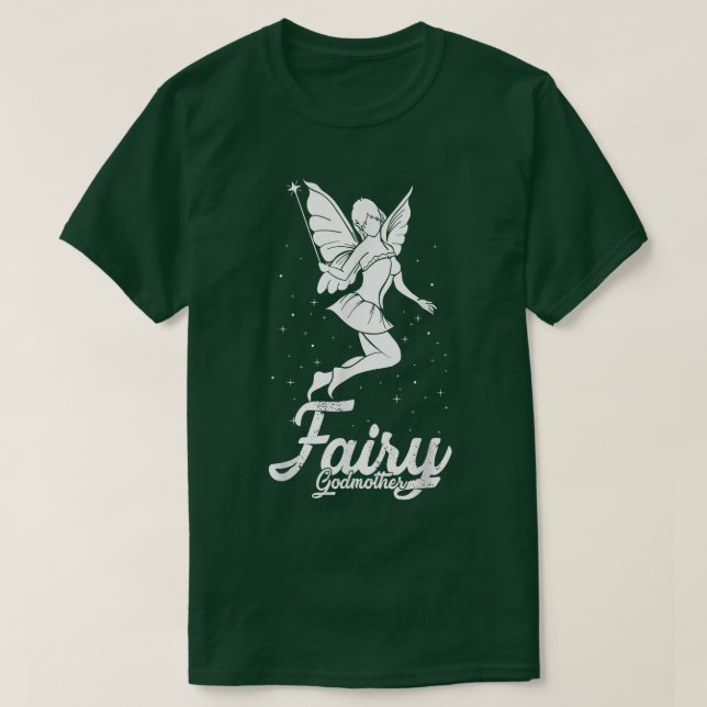 Fairy Godmor Godmamma 2nd Mamma Godparent T Shirt (Design framsida)