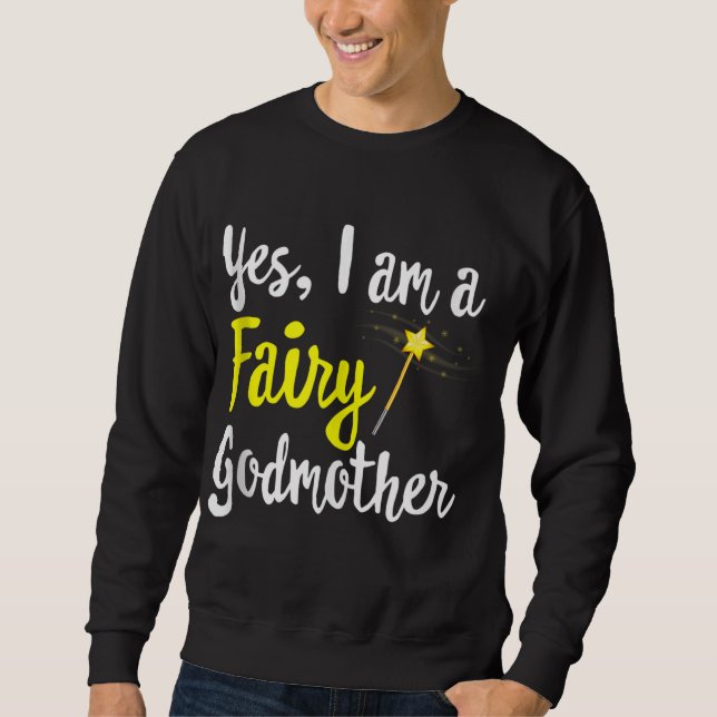 Fairy Godmor Magic Trollspö Funny Mamma Mamma - mi Lång Ärmad Tröja (Framsida)