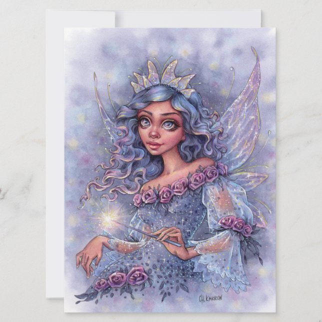 Fairy Godmor Magic Vingar Fantasy Woman Art Card (Framsida)