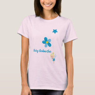 Fairy Godmother Anpassningsbar Text och Flowers T- T Shirt