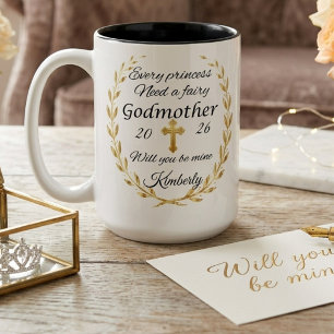Fairy Godmother Förslag Anpassad gudmor Två-Tonad Mugg