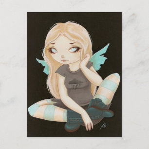 FAIRY GOTH storm blixtning regn Vykort