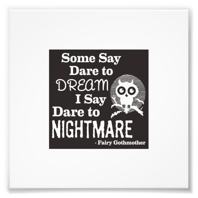 Fairy Gothmor Dare to Nightmare print Fototryck (Framsidan)