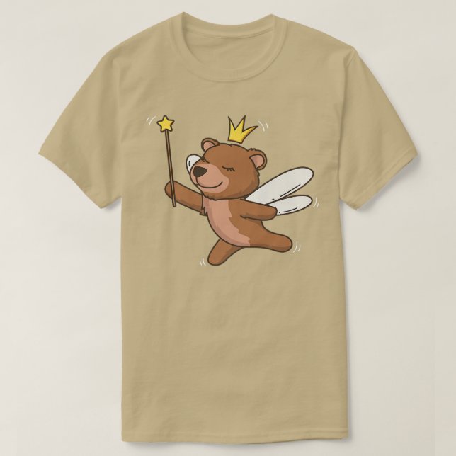Fairy Grizzly Bear Wildlife Mystical Animal Fairy T Shirt (Design framsida)