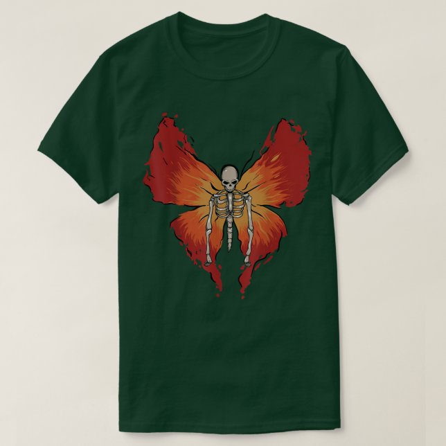 Fairy Grunge Aesthetic Butterfly Skeleton Art T Shirt (Design framsida)