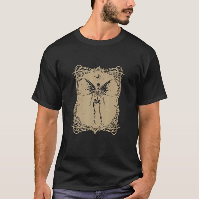 Fairy Grunge Aesthetic Butterfly Skeleton Fairycor T Shirt (Framsida)