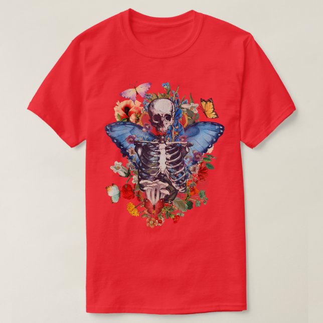 Fairy Grunge Butterfly Vinge Skeleton Fairycore Ae T Shirt (Design framsida)
