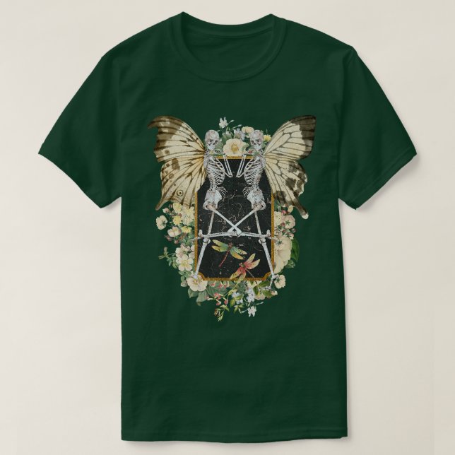 Fairy Grunge Butterfly Vinge Skeleton Fairycore Ae T Shirt (Design framsida)