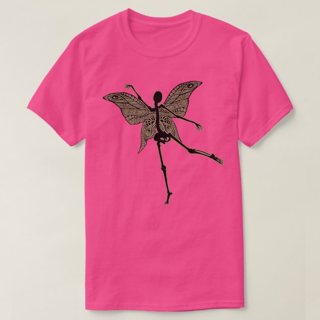Fairy Grunge Fairycore Aesthetic Dancing Skeleton  T Shirt (Design framsida)