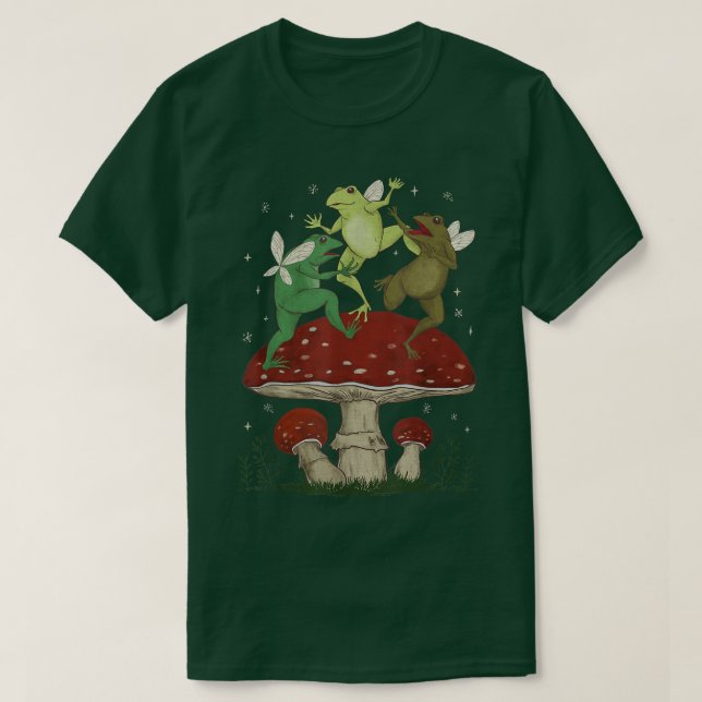 Fairy Grunge Fairycore Aesthetic Fairy Frog Dancin T Shirt (Design framsida)